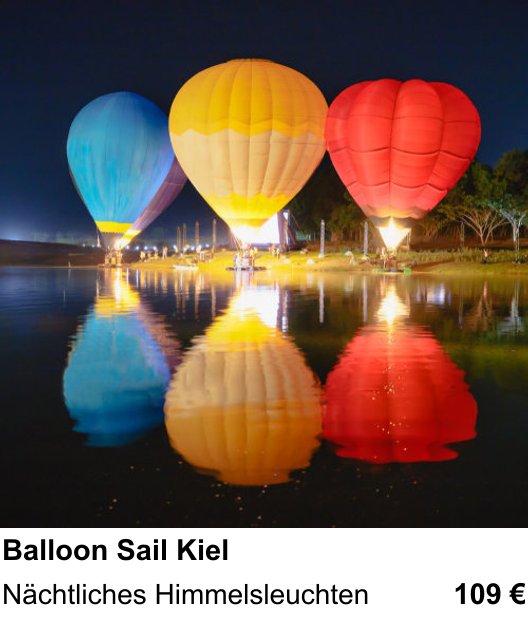 Praxisorientierter Fotoworkshop mit dem Thema Balloon Sail Kiel: Nächtliches Himmelsleuchten
