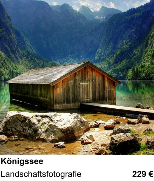 Praxisorientierter Fotoworkshop mit dem Thema Königssee: Landschaftsfotografie