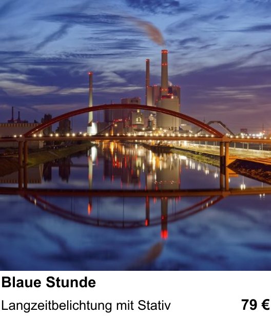 Kamera-Praxis in Mannheim: Langzeitbelichtung zur blauen Stunde – Langzeitbelichtung mit Stativ