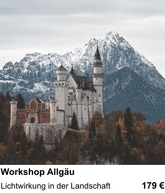 Praxisorientierter Fotoworkshop mit dem Thema Workshop Allgäu: Lichtwirkung in der Landschaft